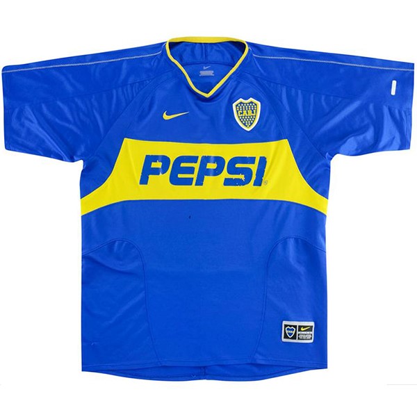 Heimtrikot Thailand Boca Juniors Retro 2003 2004 Blau Günstige Fußballtrikots